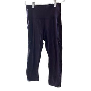 Lululemon plumb High-Waisted with pockets mesh detailing Leggings